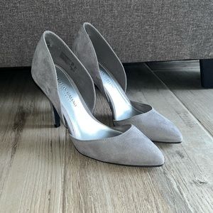 Christian Siriano. Gray, velvet, size 7